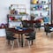 Regency Round Mobile Tables, 48 W, 48 L, 23-34 H, Wood, Metal, Mahogany TB48RNDMHAPCBK - alternate 5